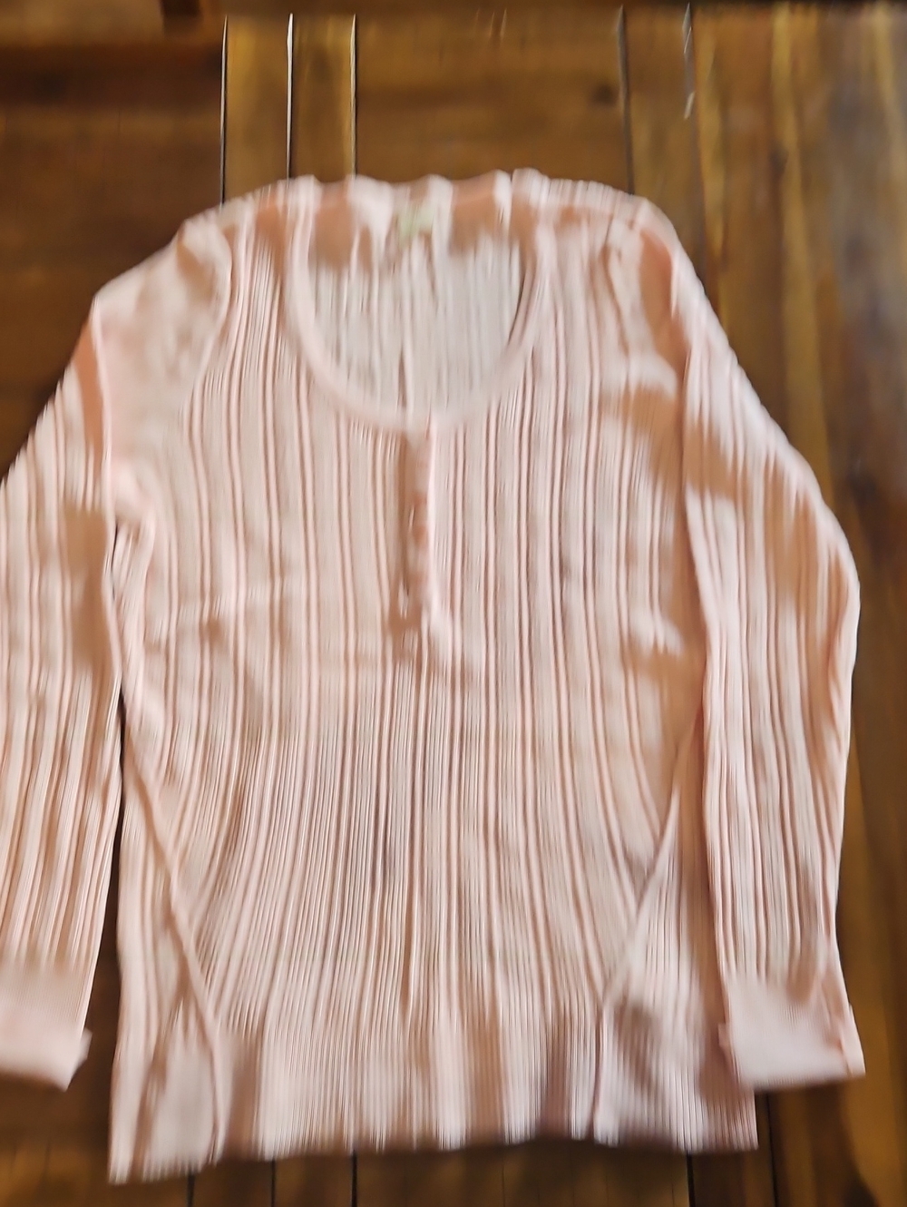 Sonoma Pink Pleated Long-Sleeve Sweater